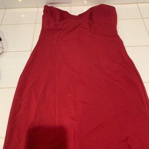 Red Strapless Dress